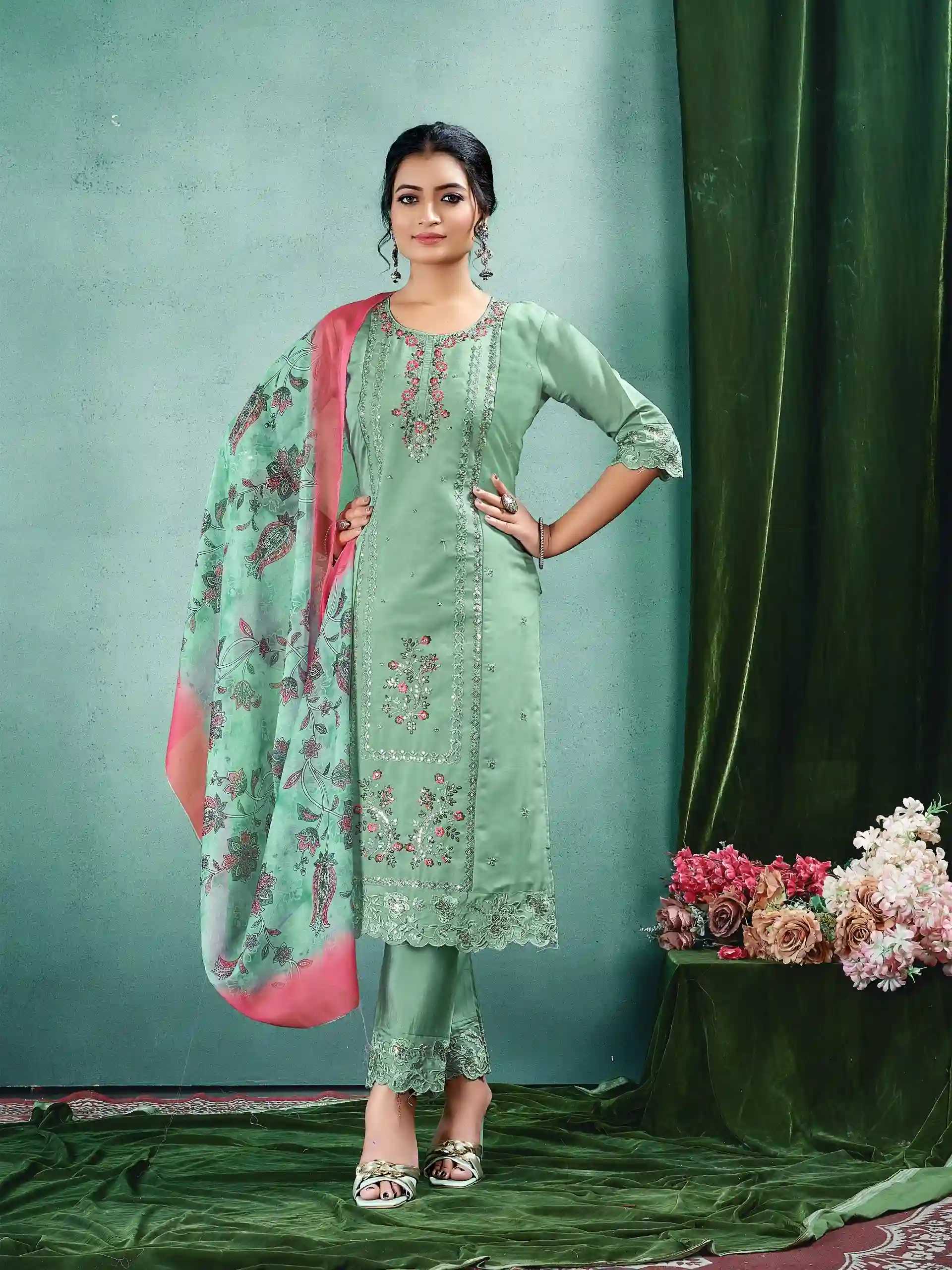 Krishna Trendz Sumer Fashion Vol 1 Roman Silk Wholesale Readymade Salwar Suit Catalog — Wholesale Salwar Suits, MPA wholesale from Surat - Gallery Image 6